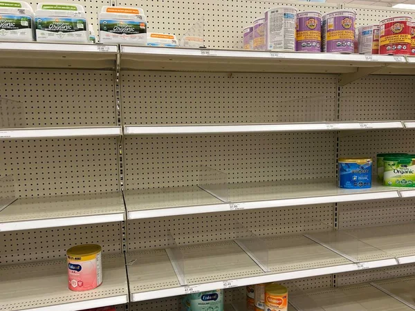 Empty Shelves Target Store Suburban Chicago Show How Widespread Baby — Fotografia de Stock