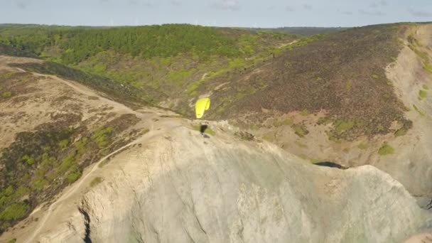 Dron záběry nedotčené portugalské pobřežní přírody — Stock video