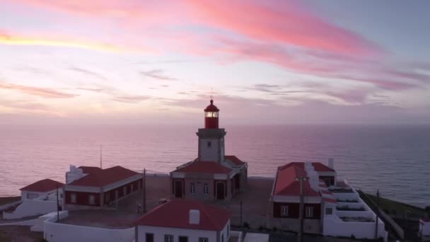 Vista aérea do ponto mais ocidental da Europa continental — Vídeo de Stock