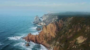 Avrupa 'nın en batı sahilinin insansız hava aracı görüntüleri.