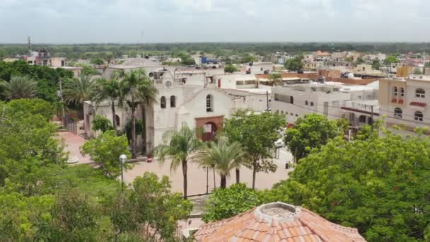 Antigua colonia española con barrio histórico visto desde arriba — Vídeos de Stock