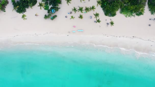 Fascinující letní prázdninová destinace s tyrkysovými karibskými vodami — Stock video