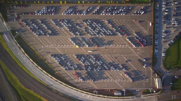 Time lapse aerea guida veloce veicoli elettrici ambientali ed ecologici — Video Stock