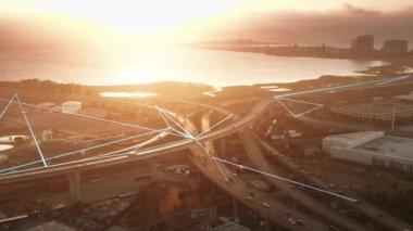 Intelligent cars communicating via AI logistic software, Autonomous delivery 5G