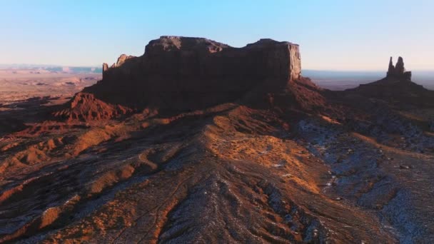 4K aerial footage of powerful Monument valley for Native American Indian tribes — Stock video