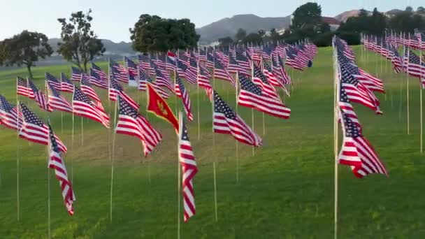 Церемония чествования погибших в результате терактов 11 сентября — стоковое видео