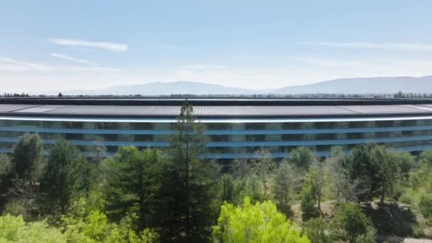 Aerial view of a campus relying on renewable energy sources — Stock Video