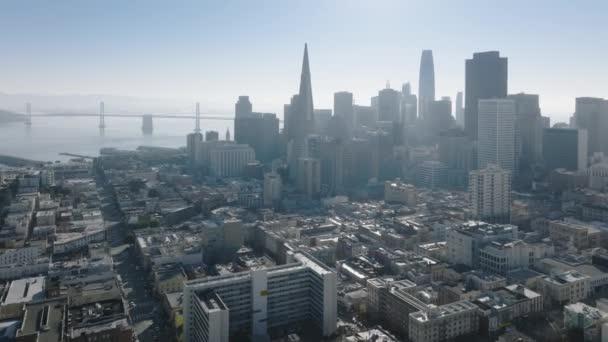 Panorama surpreendente da paisagem urbana moderna em uma costa oeste dos EUA — Vídeo de Stock