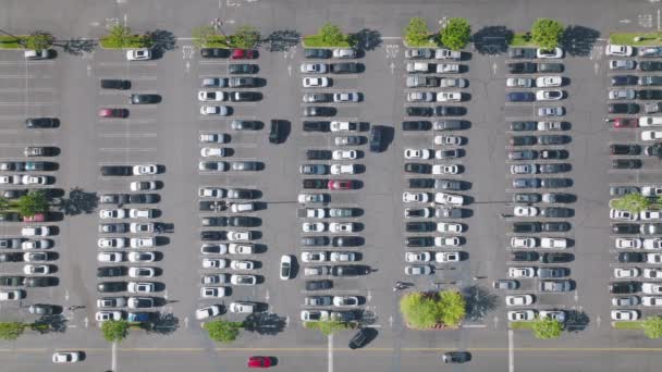 Imágenes aéreas 4K del concurrido aparcamiento en el centro de Los Ángeles California, Estados Unidos — Vídeos de Stock