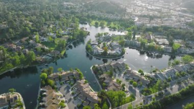 Drone footage of the community in the coastal city