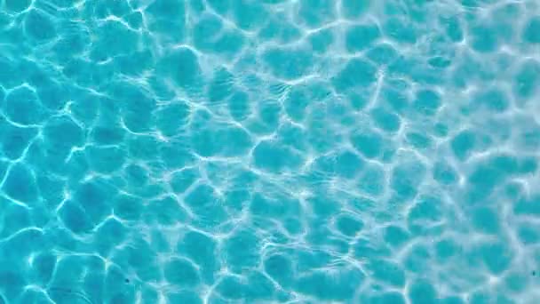 Water Surface Texture Slow Motion Clean Swimming Pool Ripples Wave — Stock Video