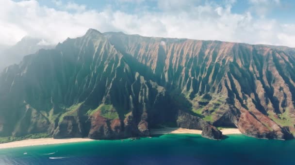 Impresionante Aventura Isla Kauai Mundialmente Famoso Paisaje Del Parque Costero — Vídeo de stock