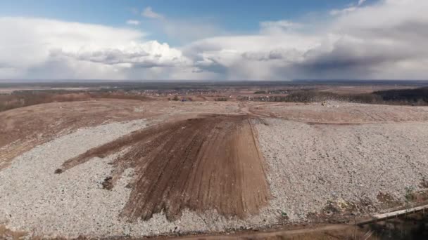 Pidhirtsi Regione Kiev Ucraina Filmato Drone Una Discarica Rifiuti Domestici — Video Stock