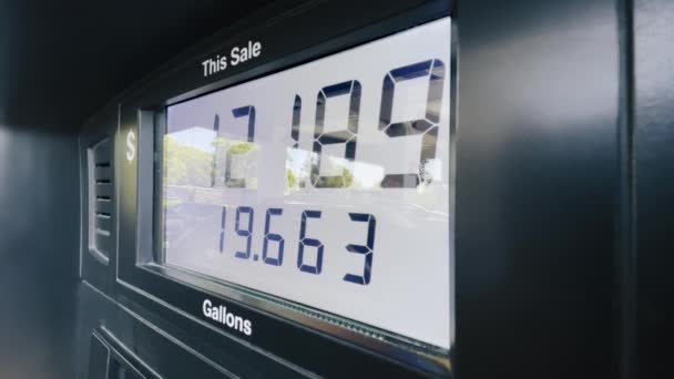 Highest Maximum Fuel Price Increase Due Inflation California Usa Static — Stockvideo