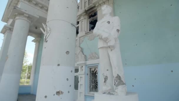 March 2022 Bucha Ukraine Devastated Aftermath Russian Invade Suburbs Kyiv — ストック動画