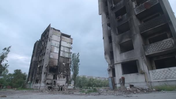 Março 2022 Borodyanka Ucrânia Massacre Civil Borodyanka Áreas Fora Capital — Vídeo de Stock