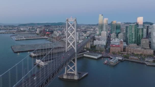 San Francisco California Usa Aerial Drone Footage San Francisco Piers — ストック動画