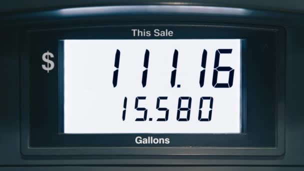 Highest Maximum Fuel Price Increase Due Inflation California Usa Static — Vídeo de Stock