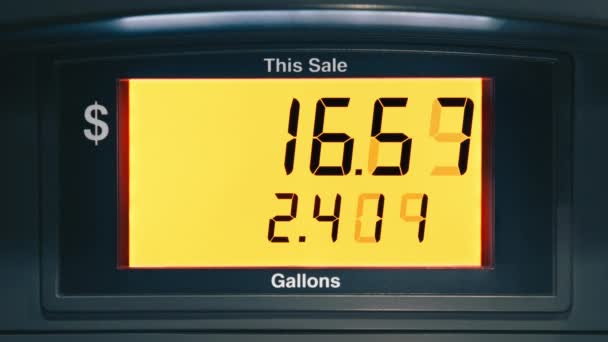 Yellow Screen Highest Maximum Fuel Price Increase Due Inflation California — Vídeos de Stock