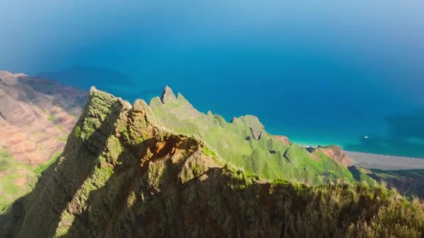 Helicopter Tour View Incredible Nature Landscape Breathtaking Nature Background Summer — Stock Video