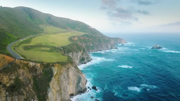 Picturesque Untouched Beauty Tranquil Seascape Pebble Beach West Coast World — Stock videók