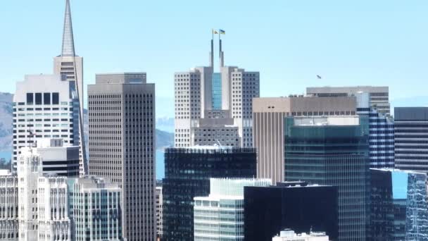 Jul 2022 San Francisco Usa Iconic Urban Skyline Financial District — Stok Video