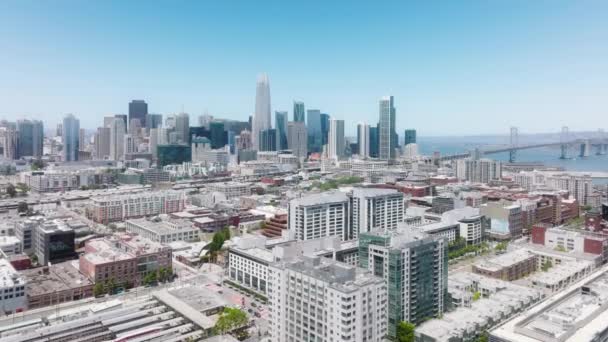 Aerial Footage Key Landmarks Marine Landscape Downtown Highway View Citys — Vídeos de Stock
