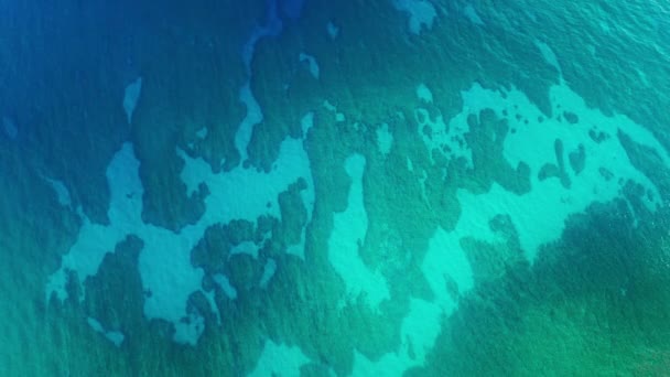 Aerial View Hauwa Reef Haena Pali Coast Kauai Island Hawaii — Stock video
