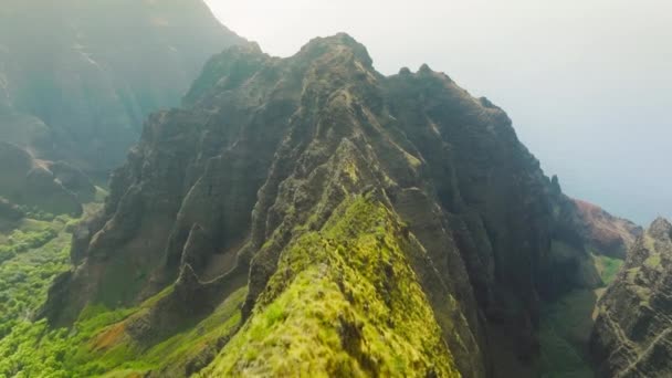 Pali Coast North Shore Kauai Island Hawaii Usa Cinematic Nature — Stok video