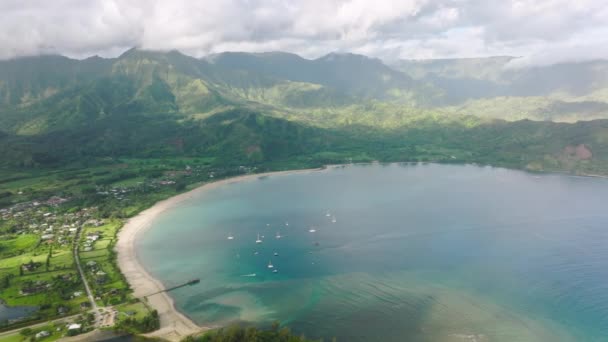 Aerial View Tourist Destination Tropical Dream Vacation Cinematic Nature Charming — Vídeo de Stock