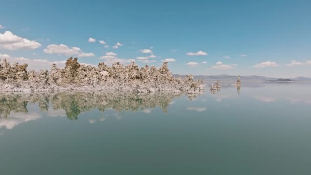 Stunning Tufa Towers Yosemite California Usa Drone Footage One Oldest — Stock Video