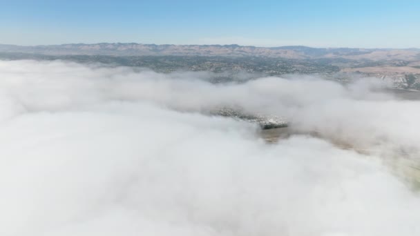 Majestátní Modrý Panorama Pohořím Pozadí Jak Vidět Shora Letecké Záběry — Stock video