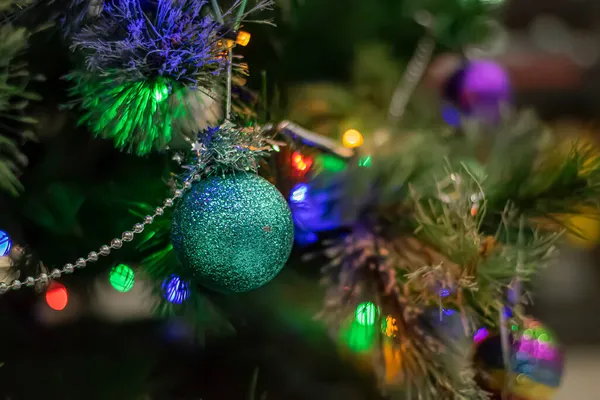 Juguete Árbol Navidad Una Rama Imagen De Stock