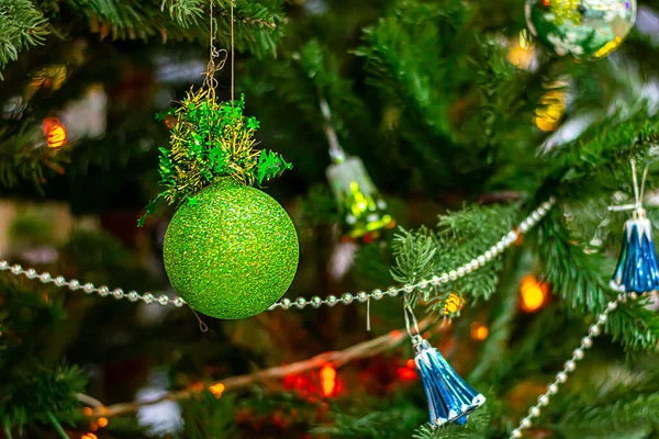 Juguete Árbol Navidad Una Rama — Foto de Stock
