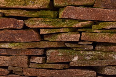 Düz taşlardan yapılmış duvar dokusu arkaplanı