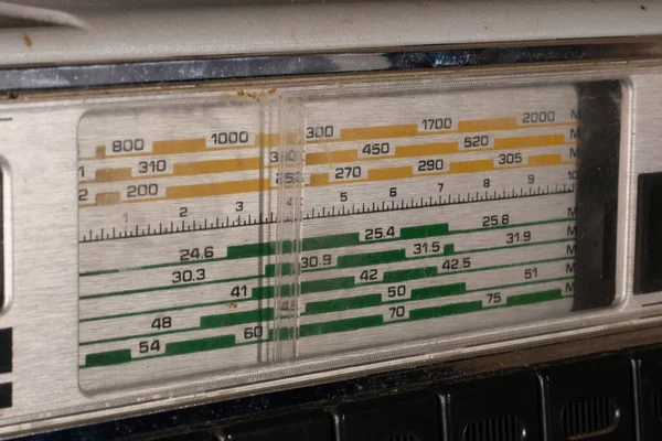 Retro Radio Macro Scale — Stock Photo, Image