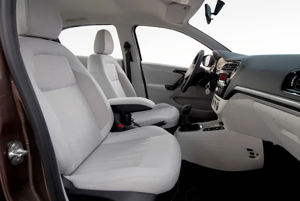 White Front Seats Passenger Car — Stock Photo, Image