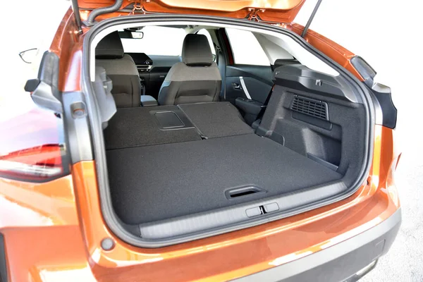 Car Trunk Rear Seats Folded — Stock Photo, Image