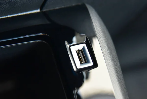 USB port in the car panel