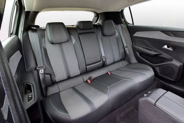 Rear seats of a luxury passenger car
