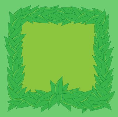 yeşil renkli yeşil yaprakları ile sınırlı