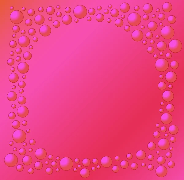 Sfondo rosso con bolle rosse — Foto Stock