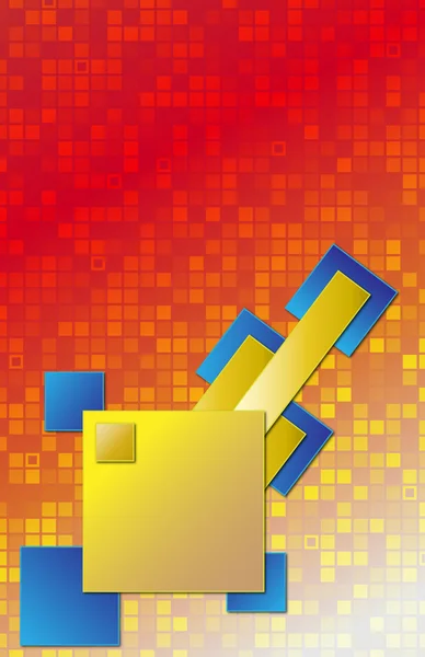 Gelbe und blaue Quadrate Hintergrund — Stockfoto