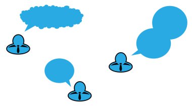 işadamı kravat ve konuşma balonu üç türü