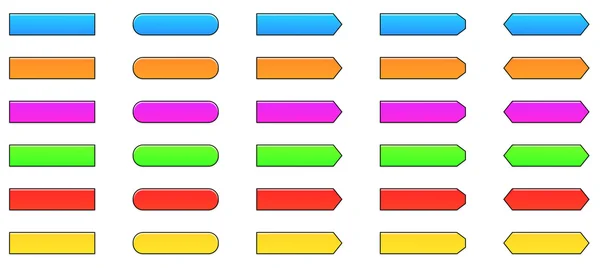 Serie di semplici pulsanti colorati — Foto Stock