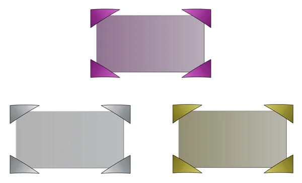 Boş etiketleri - üç renk — Stok fotoğraf