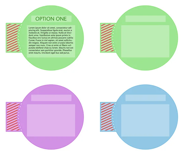 Cirkel ticket label - drie kleuren — Stockfoto