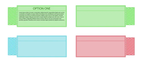 Ticket label - drie kleuren — Stockfoto