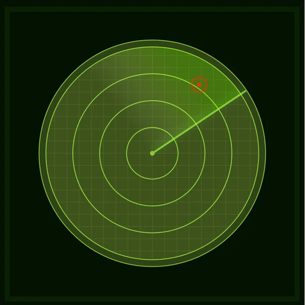 Tela de radar verde — Fotografia de Stock