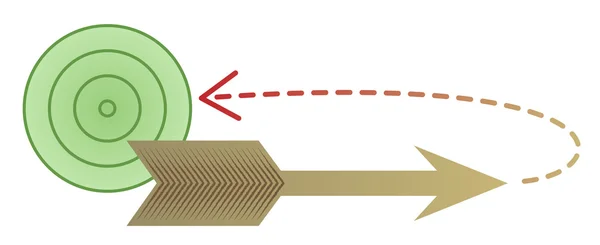 Стрела и цель — стоковое фото